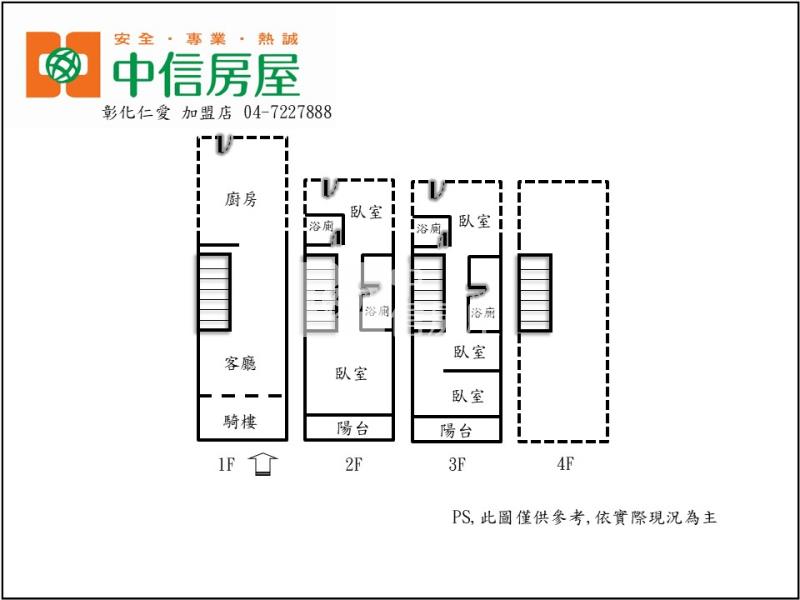 中山路星巴克旁店面房屋室內格局與周邊環境
