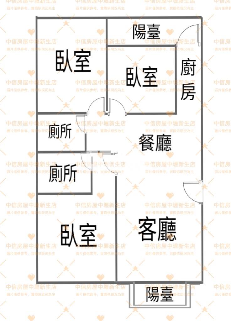八德大湳置地廣場商圈高樓層三房平車房屋室內格局與周邊環境