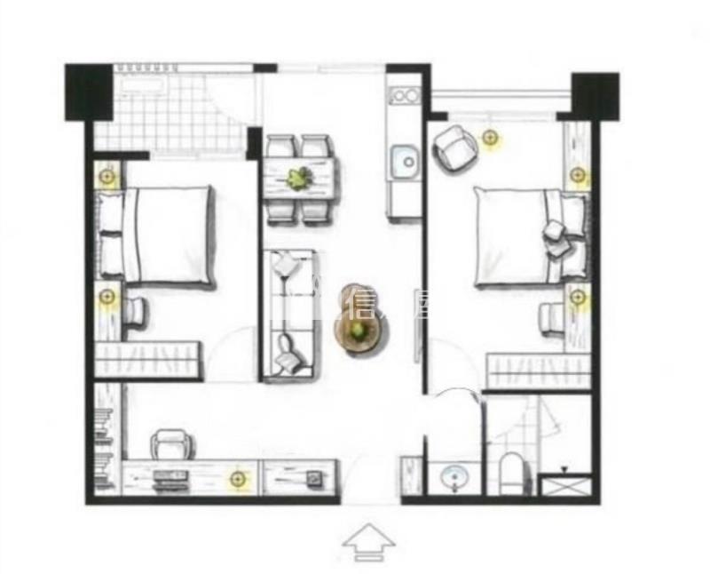 青空蔚來兩房休旅車位房屋室內格局與周邊環境