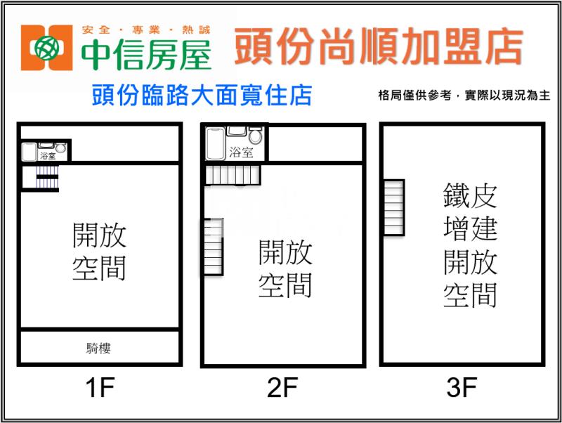頭份臨路大面寬住店房屋室內格局與周邊環境