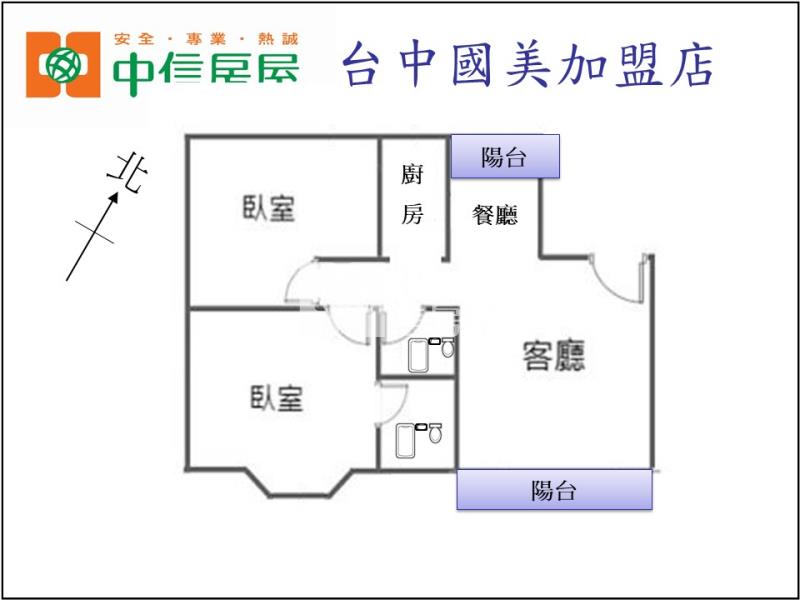 中山醫溫馨二房房屋室內格局與周邊環境