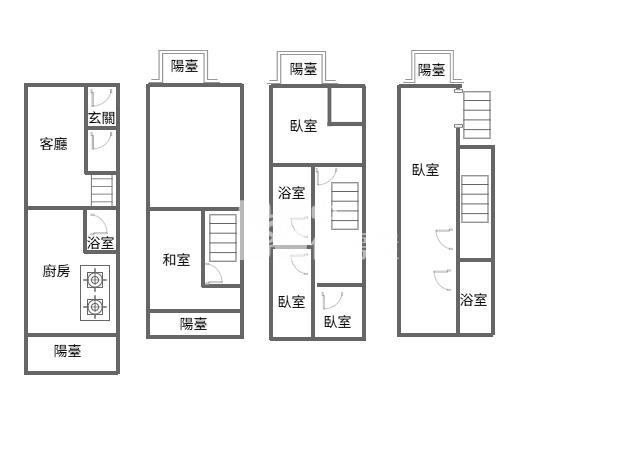 陽光山林雙併透天房屋室內格局與周邊環境