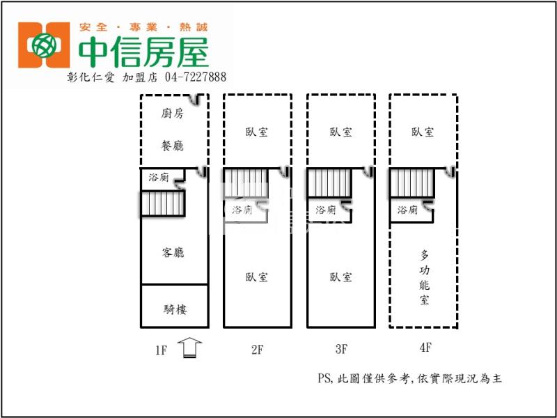 正自強南路店墅房屋室內格局與周邊環境