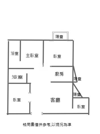 崇蘭景觀3+1房華廈房屋室內格局與周邊環境