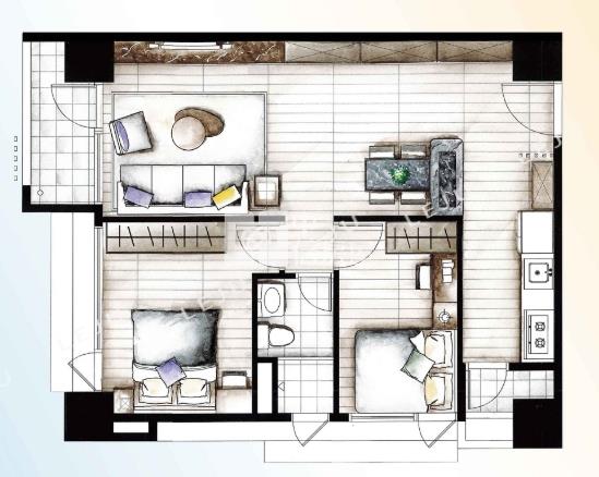 【安家】過嶺松桐匯景觀2房車房屋室內格局與周邊環境