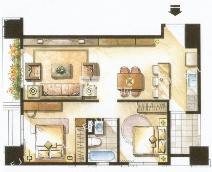 璟都柏悅2+1房車房屋室內格局與周邊環境