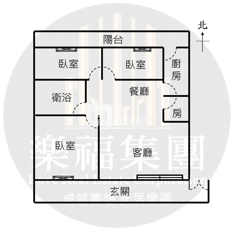 中國醫旁健身採光3+1房屋室內格局與周邊環境