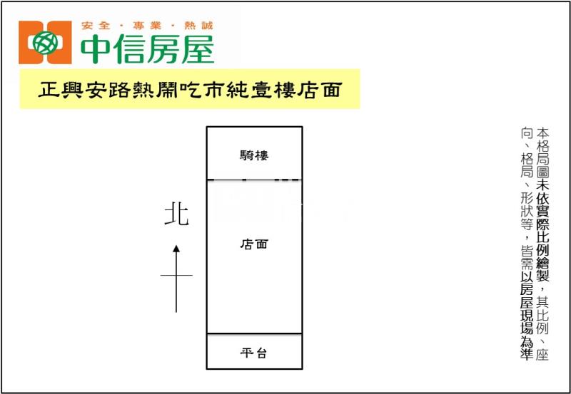 正興安路熱鬧吃市純壹樓店面房屋室內格局與周邊環境