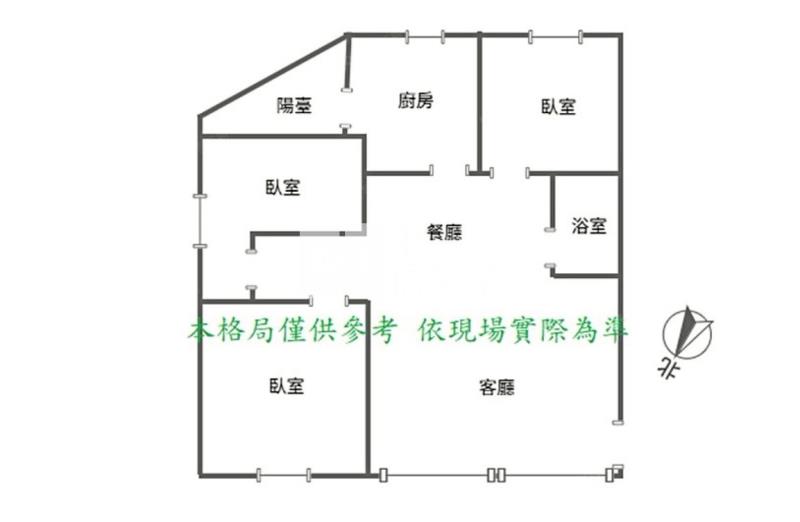 平鎮廣仁公園溫馨美三房房屋室內格局與周邊環境