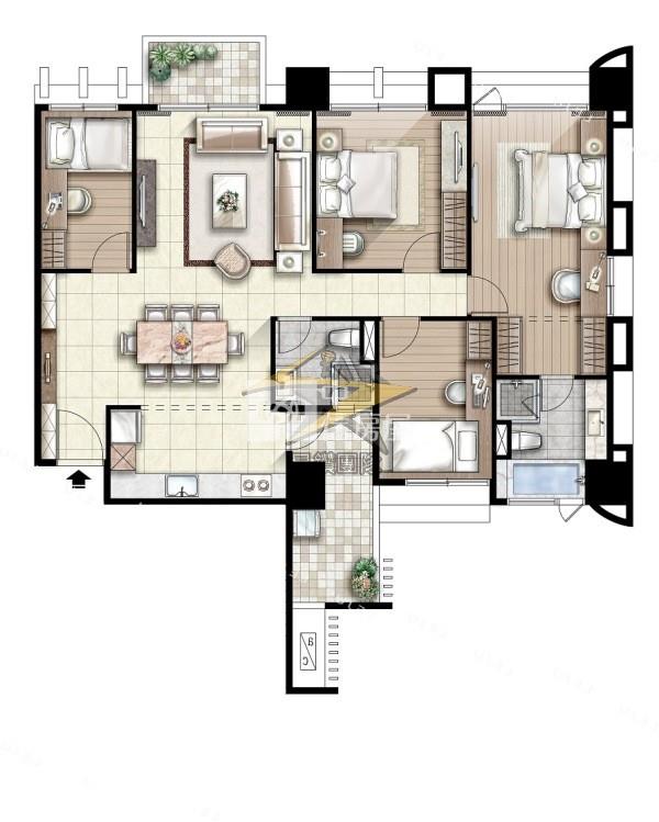 【星鑽】A18高鐵站前捷寶雲品3+1房車房屋室內格局與周邊環境