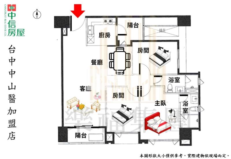 大松林裡高樓景觀質感3+1房平車房屋室內格局與周邊環境