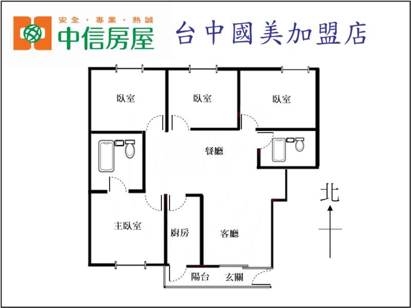 十甲黃昏市場四房+車位房屋室內格局與周邊環境