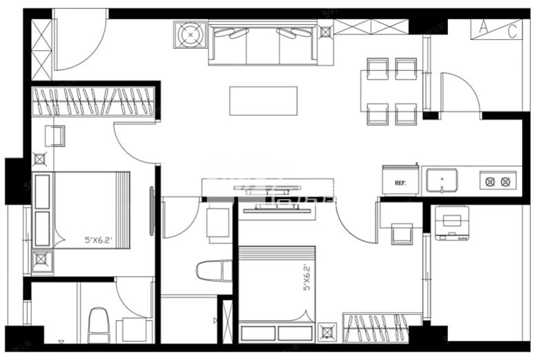 A19明日香全新電梯2房房屋室內格局與周邊環境