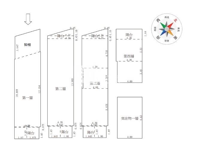 太平中興商圈全新電梯透天店面房屋室內格局與周邊環境