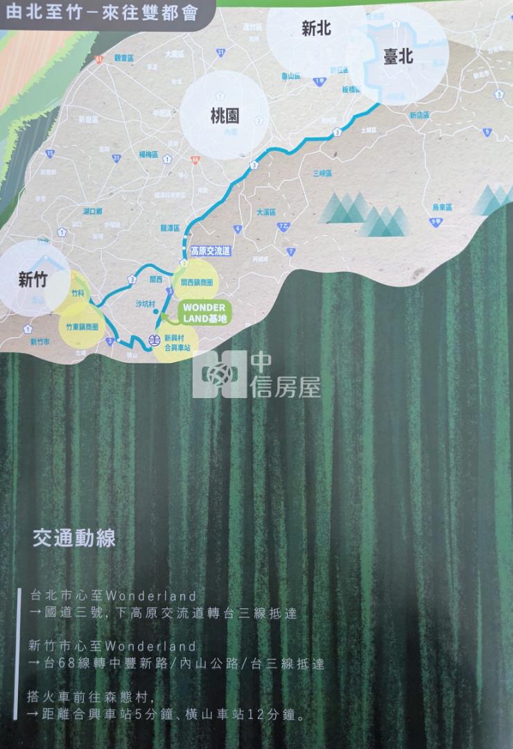 新竹橫山竹科森態村樂活農地O區,近合興車站房屋室內格局與周邊環境