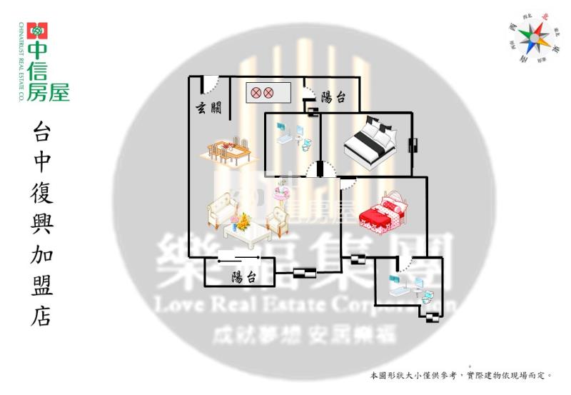 久樘花園童話三房平車美屋房屋室內格局與周邊環境