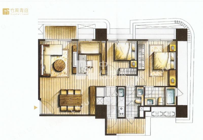 【奔馳】青塘園捷運A19竹風青庭景觀宅房屋室內格局與周邊環境