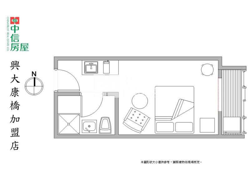 精武車站即可入住溫馨採光美套房房屋室內格局與周邊環境