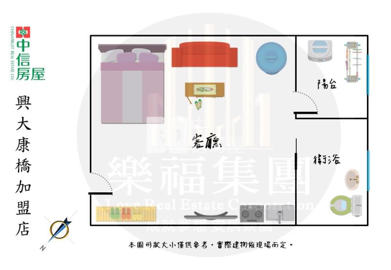 教育大學ｘ梅川綠園道ｘ衛浴開窗視野美套房ｘ有陽台房屋室內格局與周邊環境