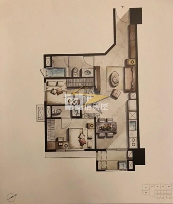 【星鑽】A18高鐵站前-亞昕喜徠登正2房車房屋室內格局與周邊環境