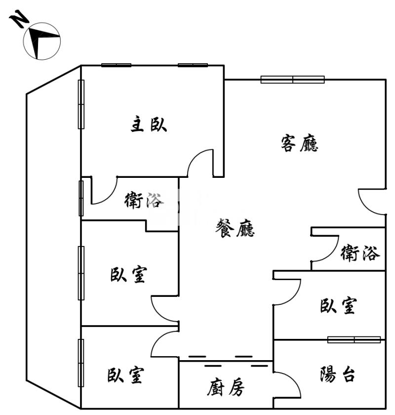 市政交響曲四房平車視野戶房屋室內格局與周邊環境