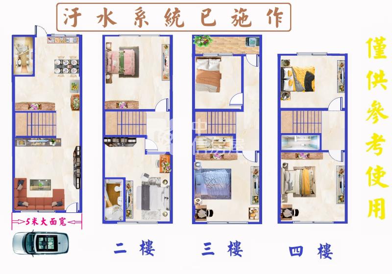 三多商圈時尚車位透天房屋室內格局與周邊環境