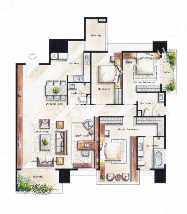 內壢四房雙車指標豪宅房屋室內格局與周邊環境