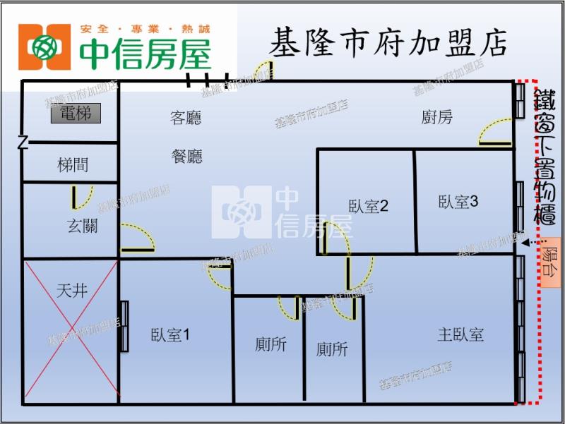 ◆義二路電梯4房+車位房屋室內格局與周邊環境