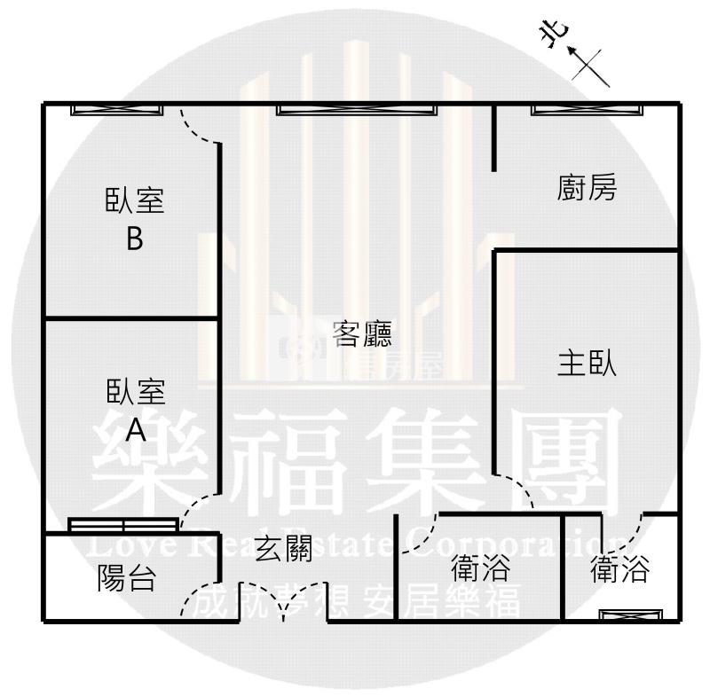 教育大學｜採光三房有兩衛｜可拎包入住房屋室內格局與周邊環境
