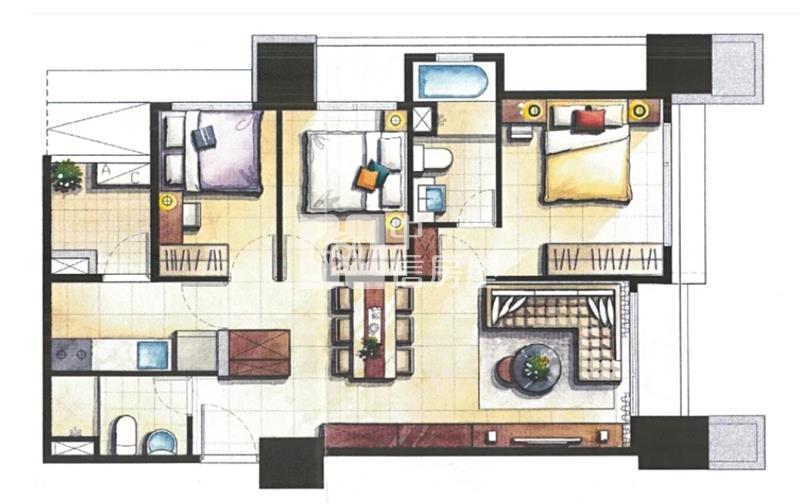 專任竹科悅楊三房車房屋室內格局與周邊環境