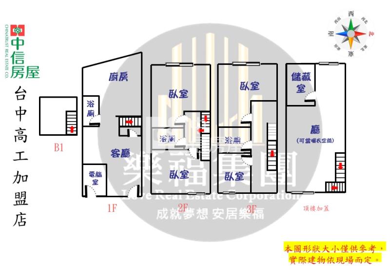 高工商圈精裝整理美透天房屋室內格局與周邊環境