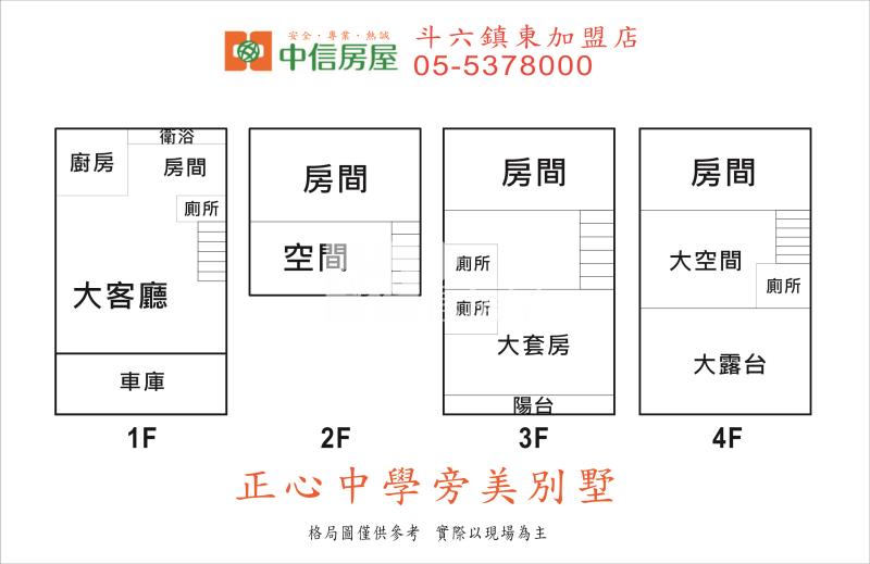 正心中學旁美別墅房屋室內格局與周邊環境