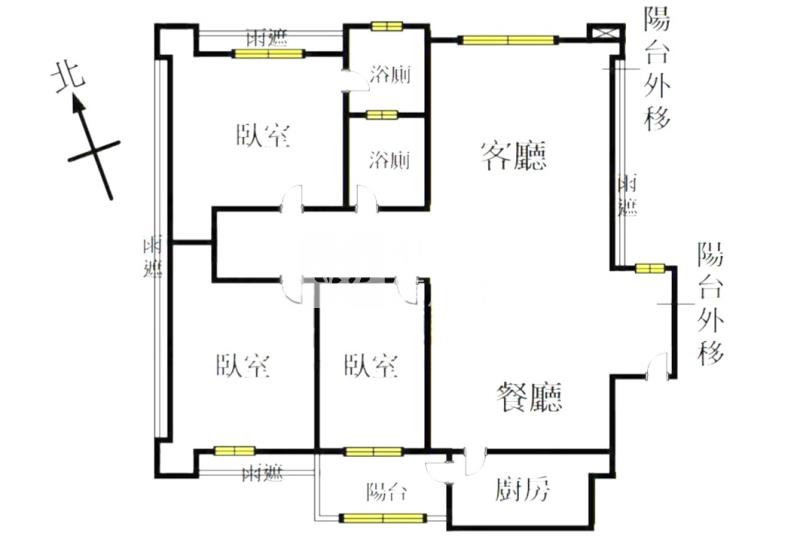 中壢南亞富蔗村3房房屋室內格局與周邊環境