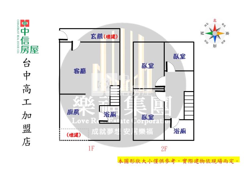 近北屯迪卡農臨10米路大地坪角間透天房屋室內格局與周邊環境