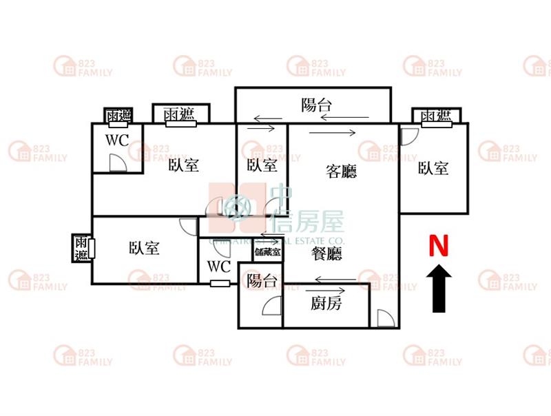 登陽廊香四房雙車景觀戶房屋室內格局與周邊環境