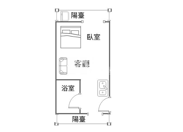 希爾頓大套房雙陽台房屋室內格局與周邊環境
