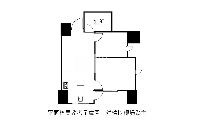 【安家】A18高鐵站前邊間裝潢2房+平車(office)房屋室內格局與周邊環境