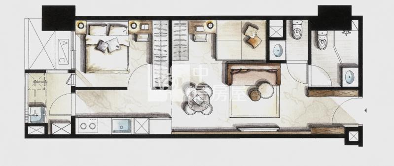 【安家】青埔喜徠登A棟大棟距1+1房房屋室內格局與周邊環境