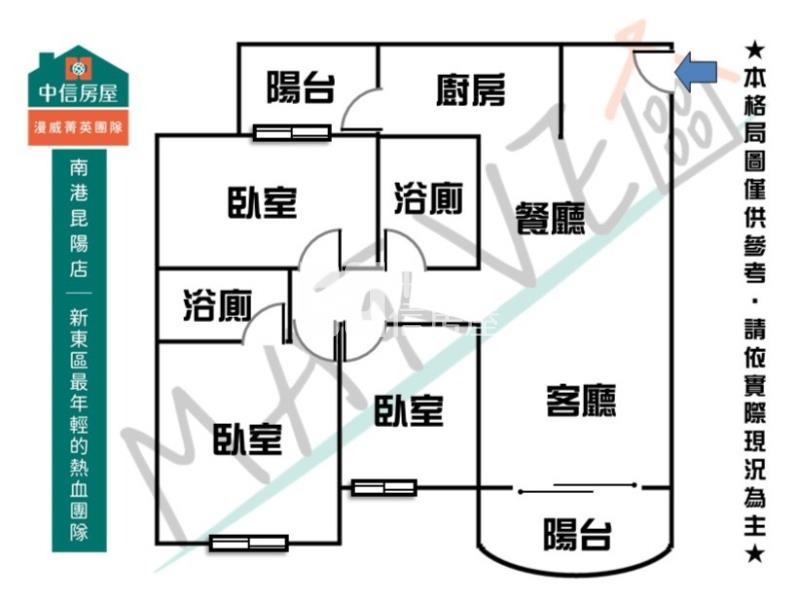 大硯二期三房車房屋室內格局與周邊環境