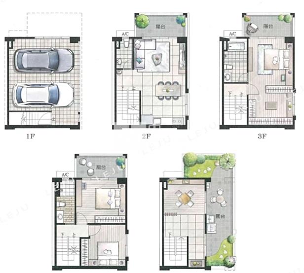 【新世紀】客運園區全新別墅房屋室內格局與周邊環境