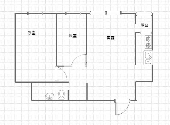 體育園區電梯美兩房房屋室內格局與周邊環境