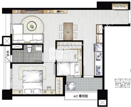 【奔馳】全新落成和境寓見2房車房屋室內格局與周邊環境