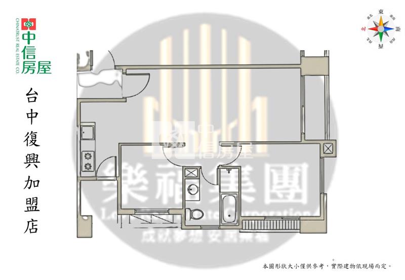 (學學一中)一中精武商圈2房尬車位樹梢戶房屋室內格局與周邊環境