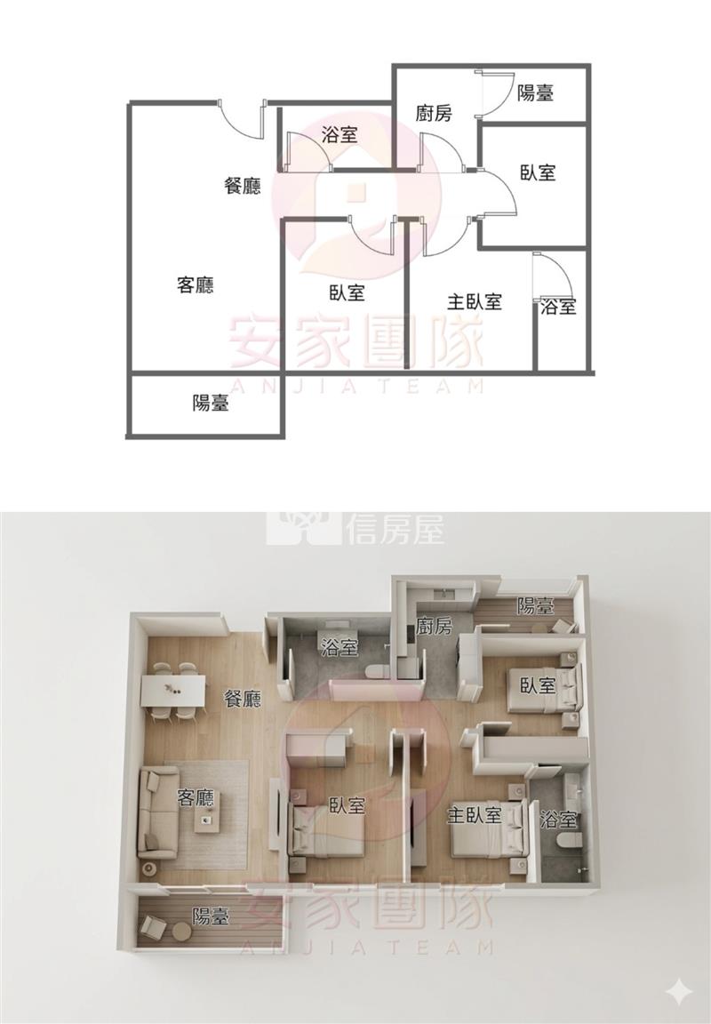 【安家】玉山民族極景景觀三房車房屋室內格局與周邊環境