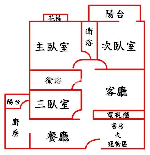 內壢環中邊間3+1房+車位房屋室內格局與周邊環境