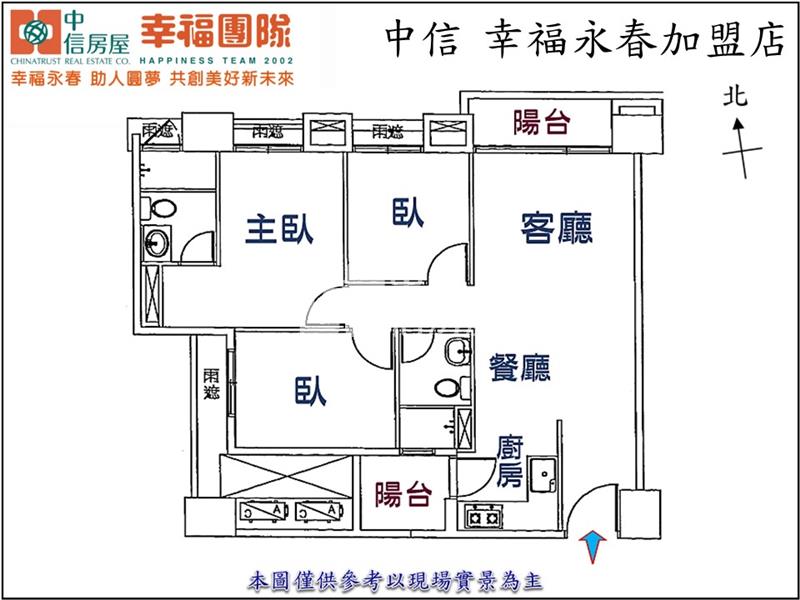昌祐品觀3房平車房屋室內格局與周邊環境