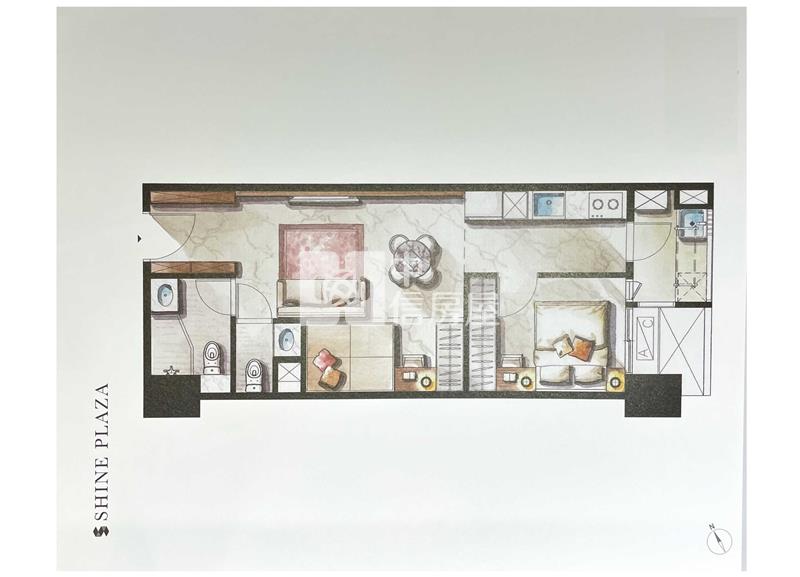 【神馬】專任【亞昕喜徠登】高鐵站前1+1房房屋室內格局與周邊環境