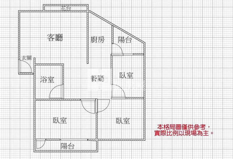 華勛商圈｜桂花公園旁 美三房房屋室內格局與周邊環境
