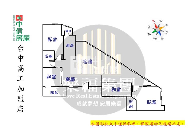 綠園道270度無敵視野景觀四房獨立平車房屋室內格局與周邊環境