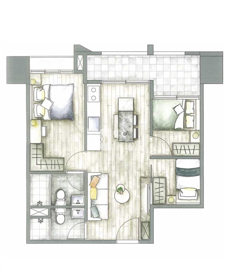 【神馬】璟都未來城-高樓景觀全新2房車(B5)房屋室內格局與周邊環境
